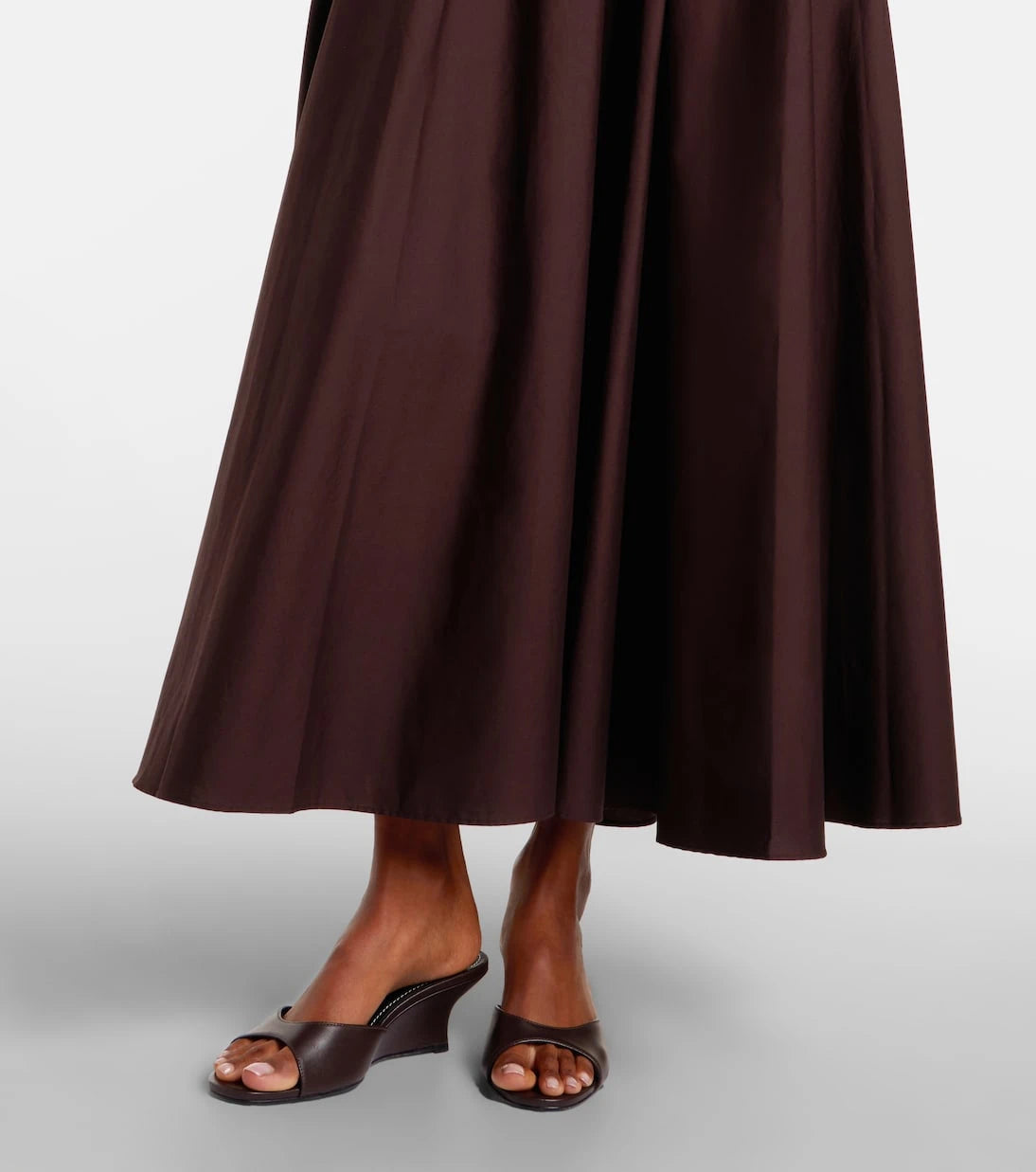 Staud - Milano pleated cotton-blend maxi skirt