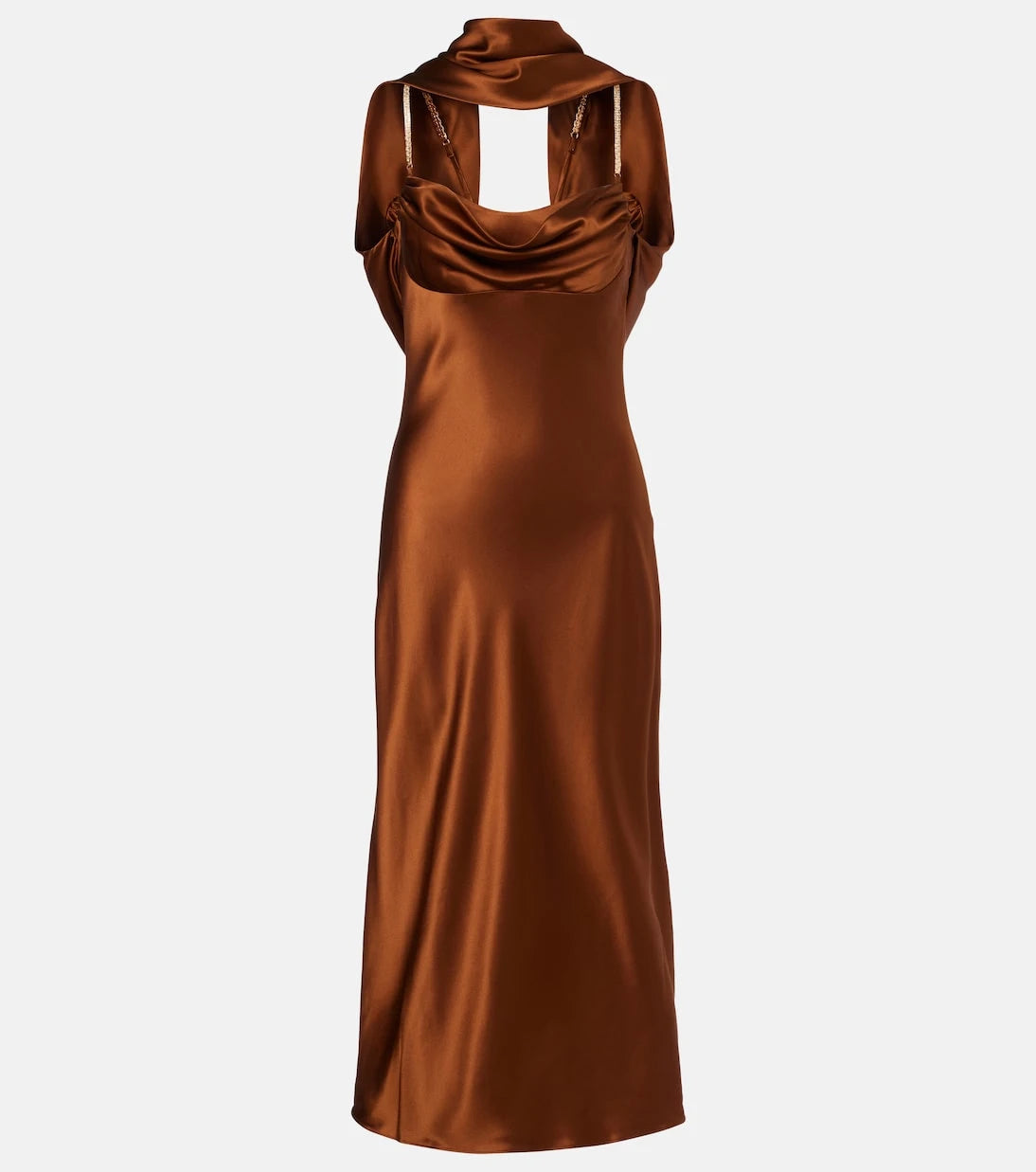 Rebecca Vallance - Phoenix draped silk satin cocktail dress