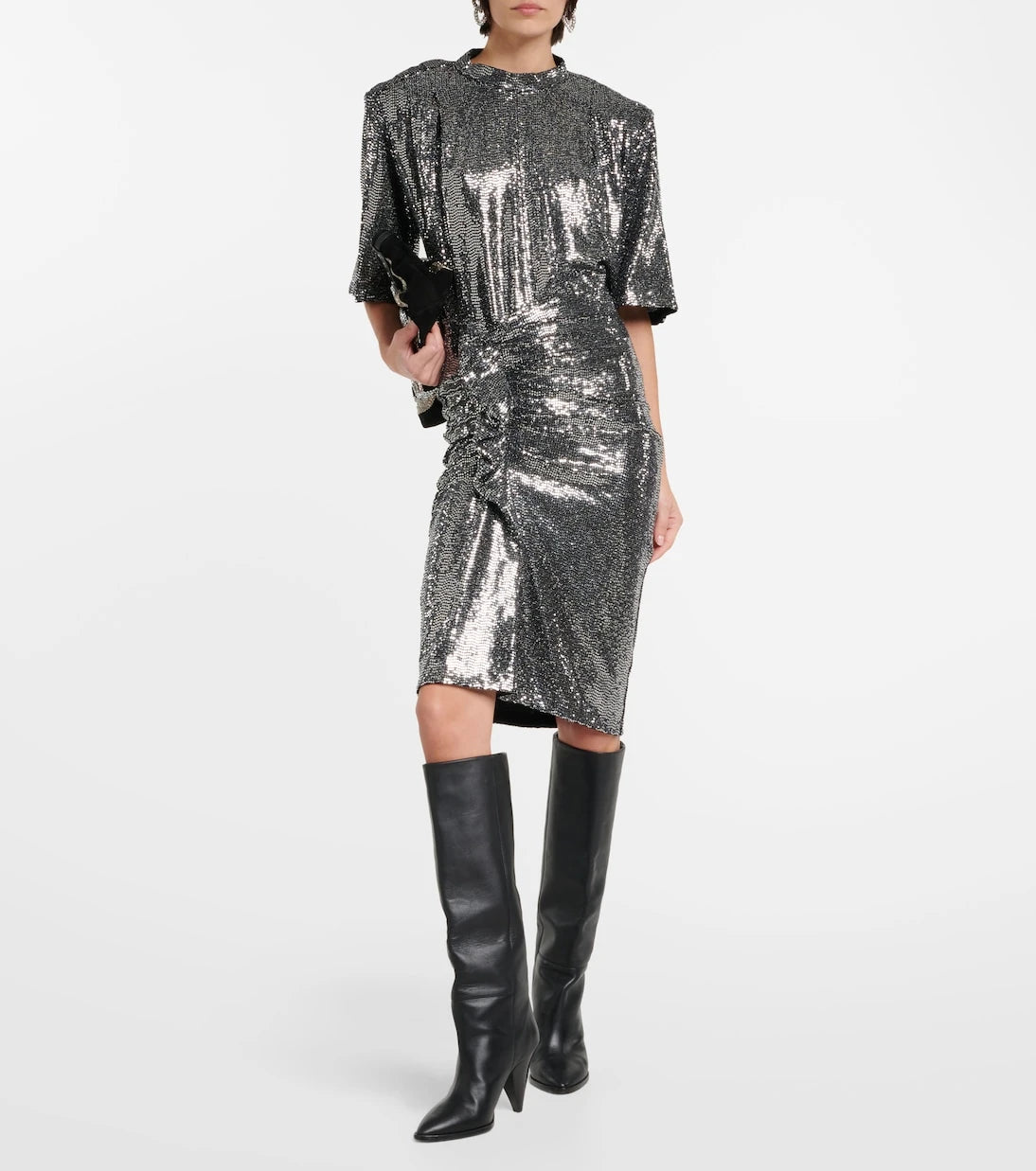 Marant Etoile - Dolene ruffled sequined tulle skirt