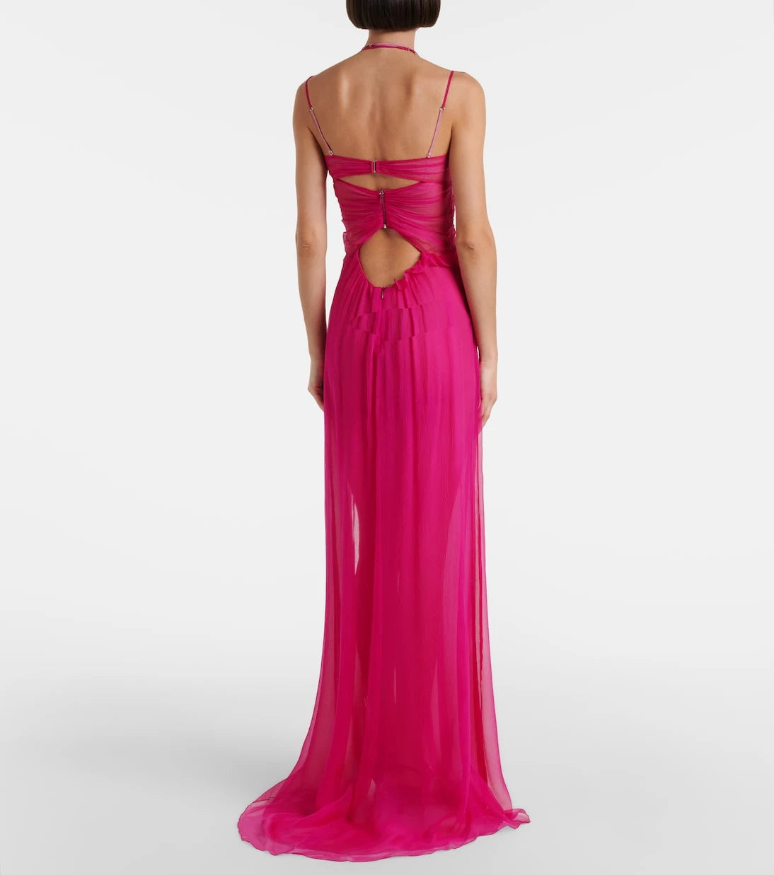 Nensi Dojaka - Semi-sheer silk gown