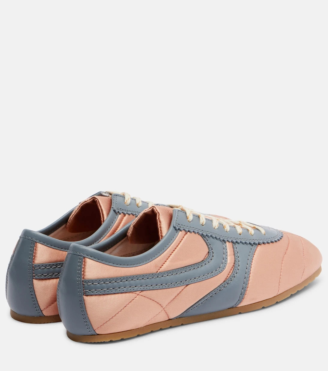 Dries Van Noten - Leather-trimmed satin sneakers