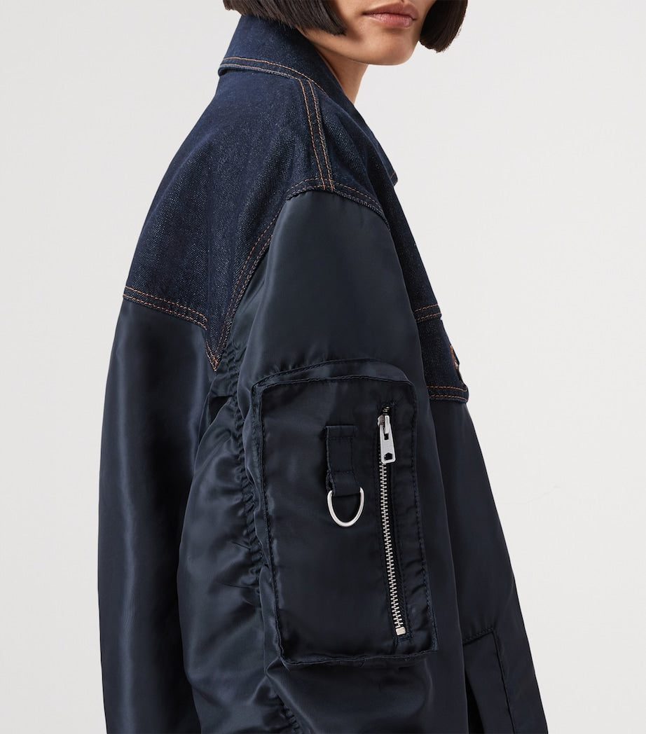 Blue Hybrid Verity Bomber Jacket