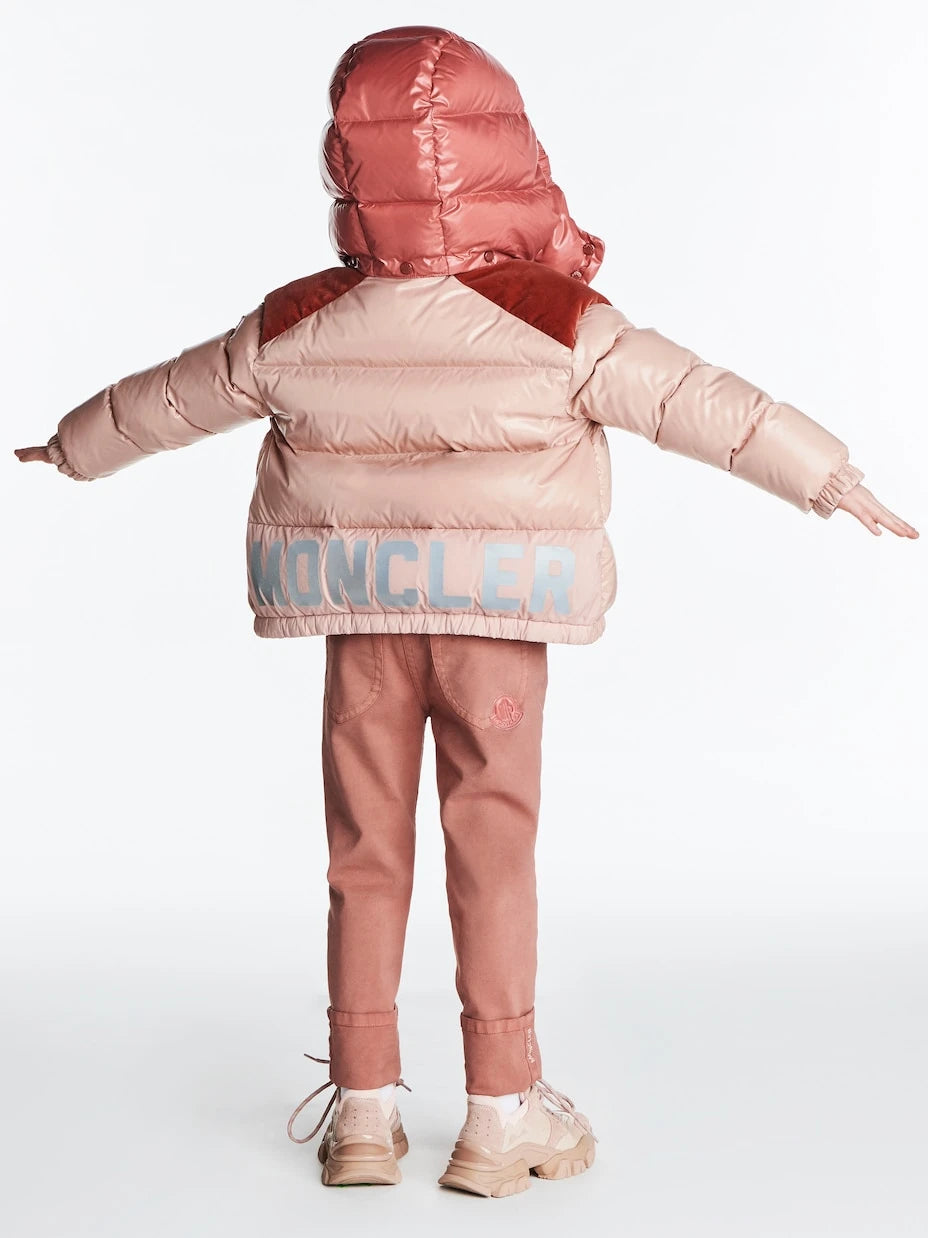 Moncler Enfant - Chouelle velvet-trimmed down jacket