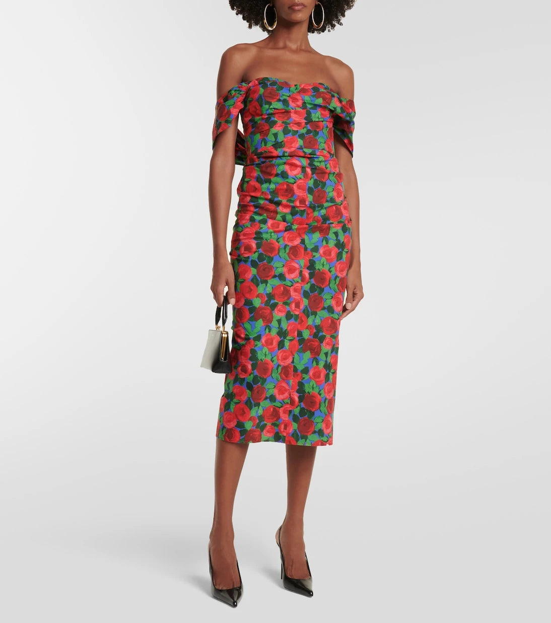 Carolina Herrera - Floral off-shoulder midi dress