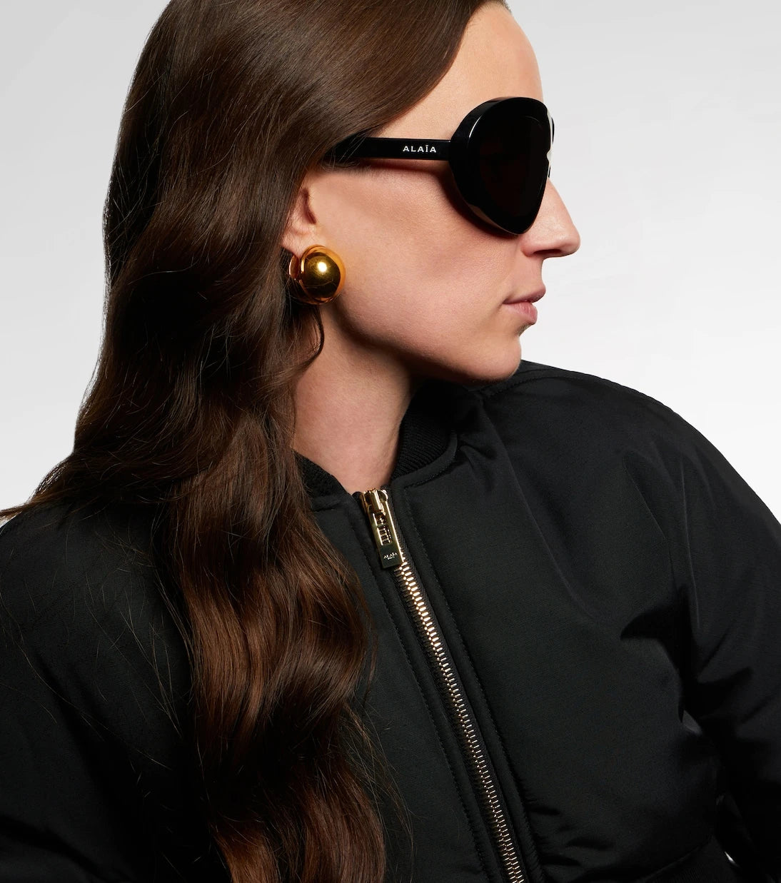 Alaïa - Logo oversized sunglasses