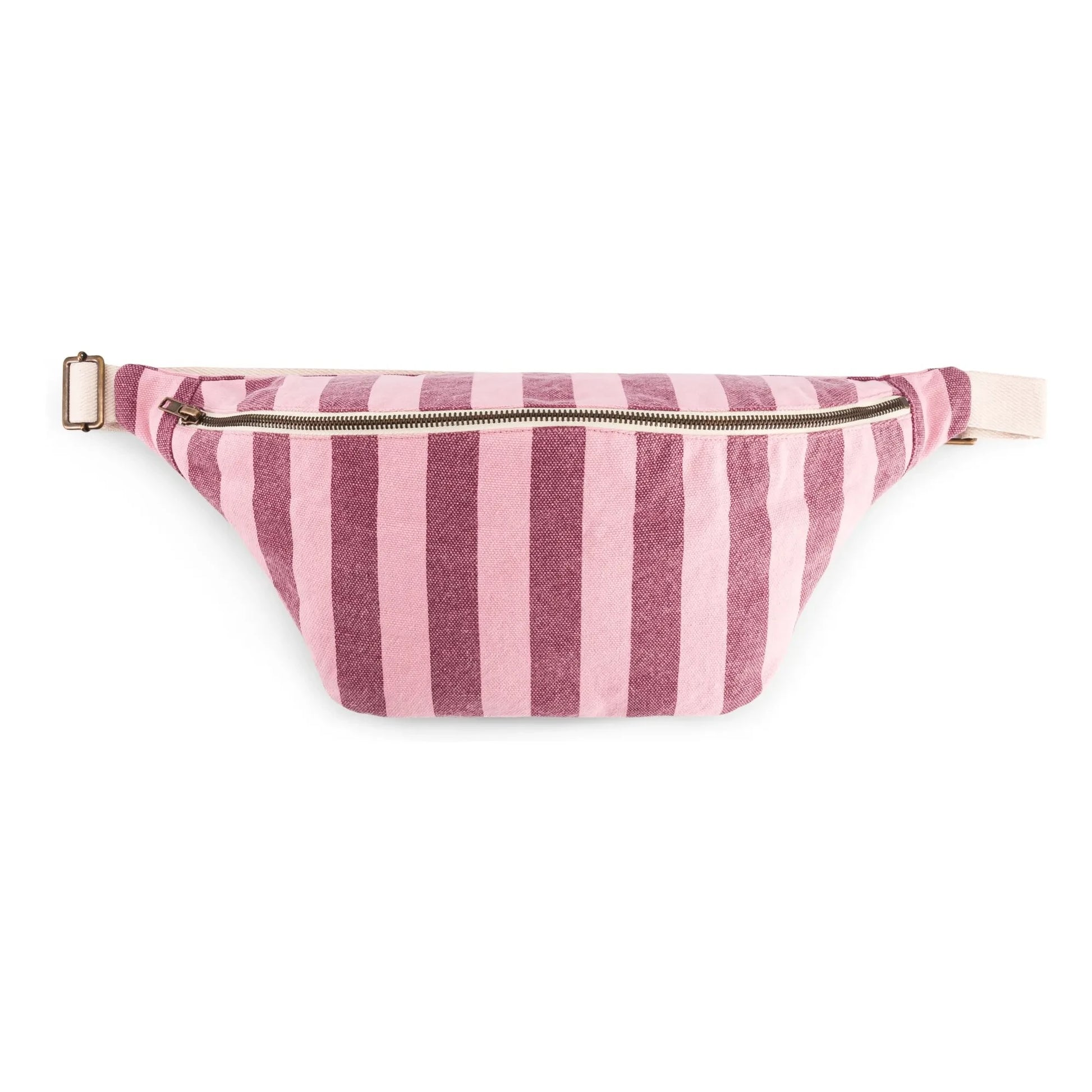 Rose in April - Striped fanny pack | Pink