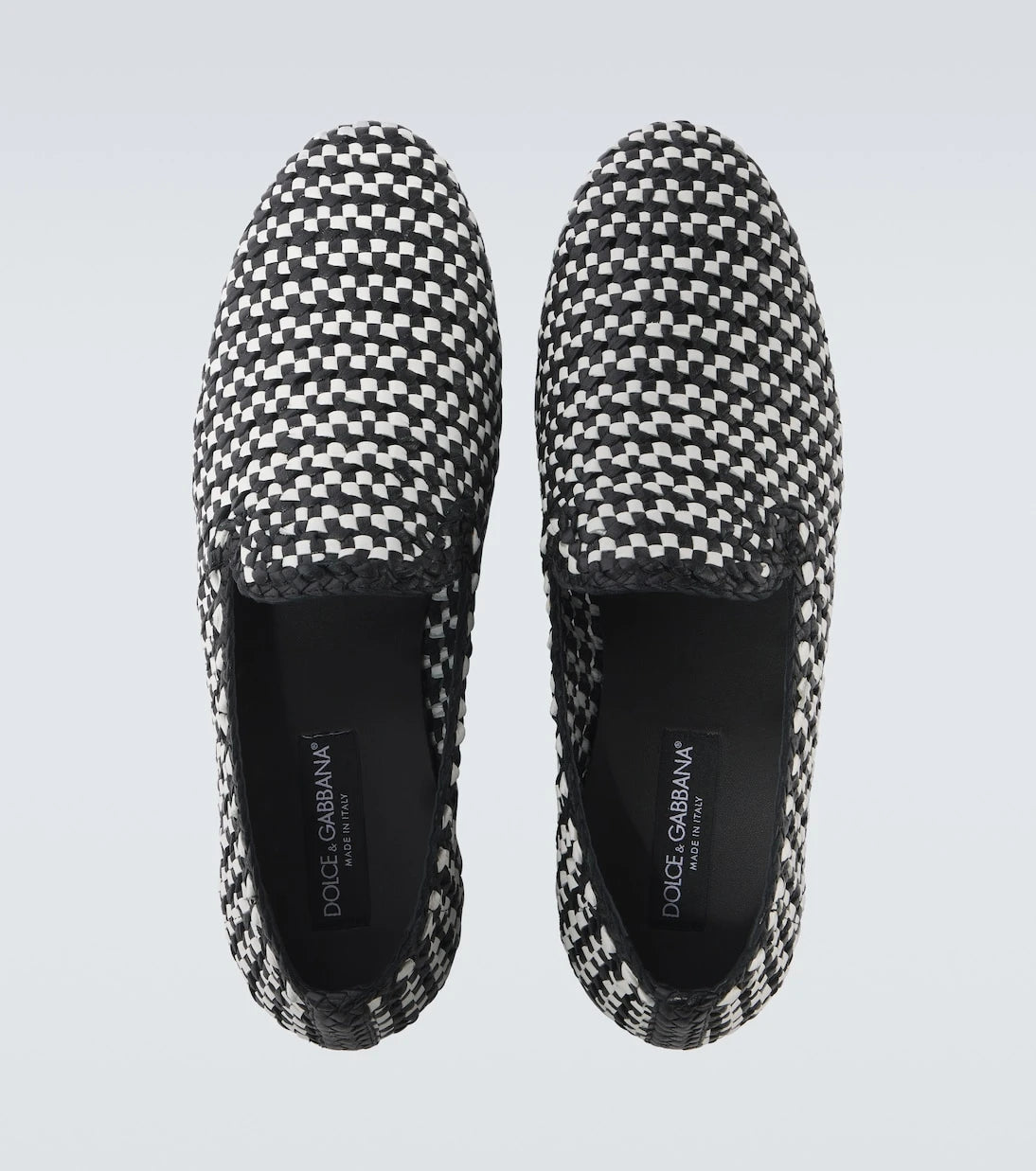 Dolce&Gabbana - Woven leather slip-on shoes