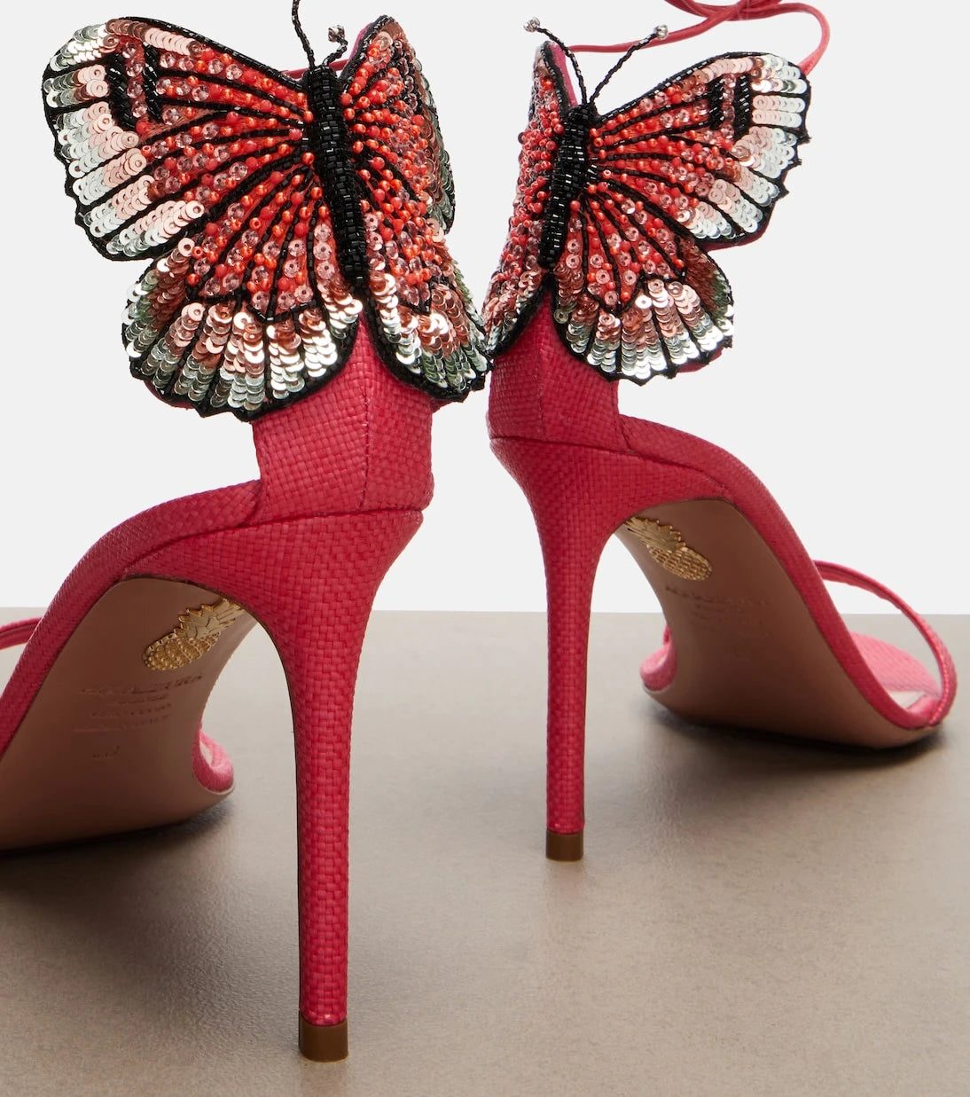 Aquazzura - Papillon Damour embellished sandals