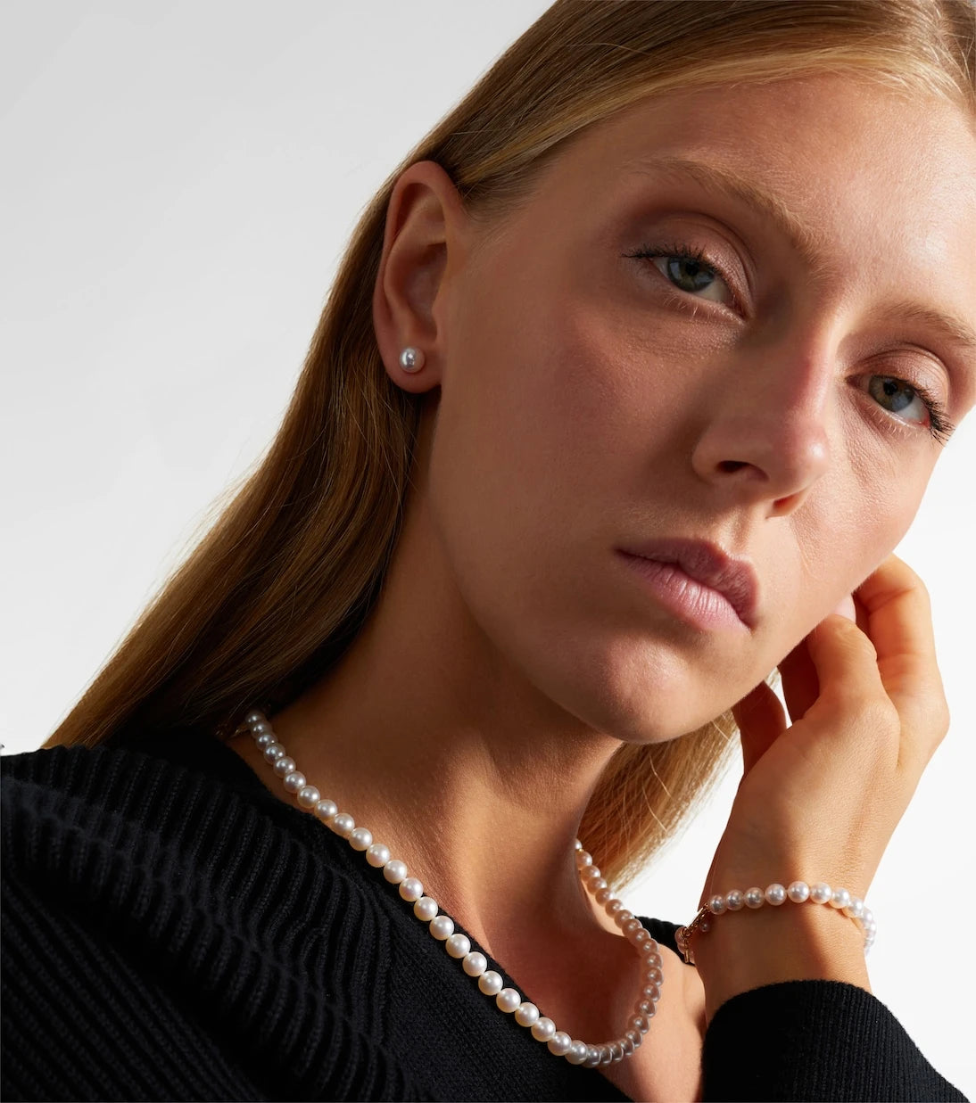 Mikimoto - 18kt gold earrings with akoya pearls
