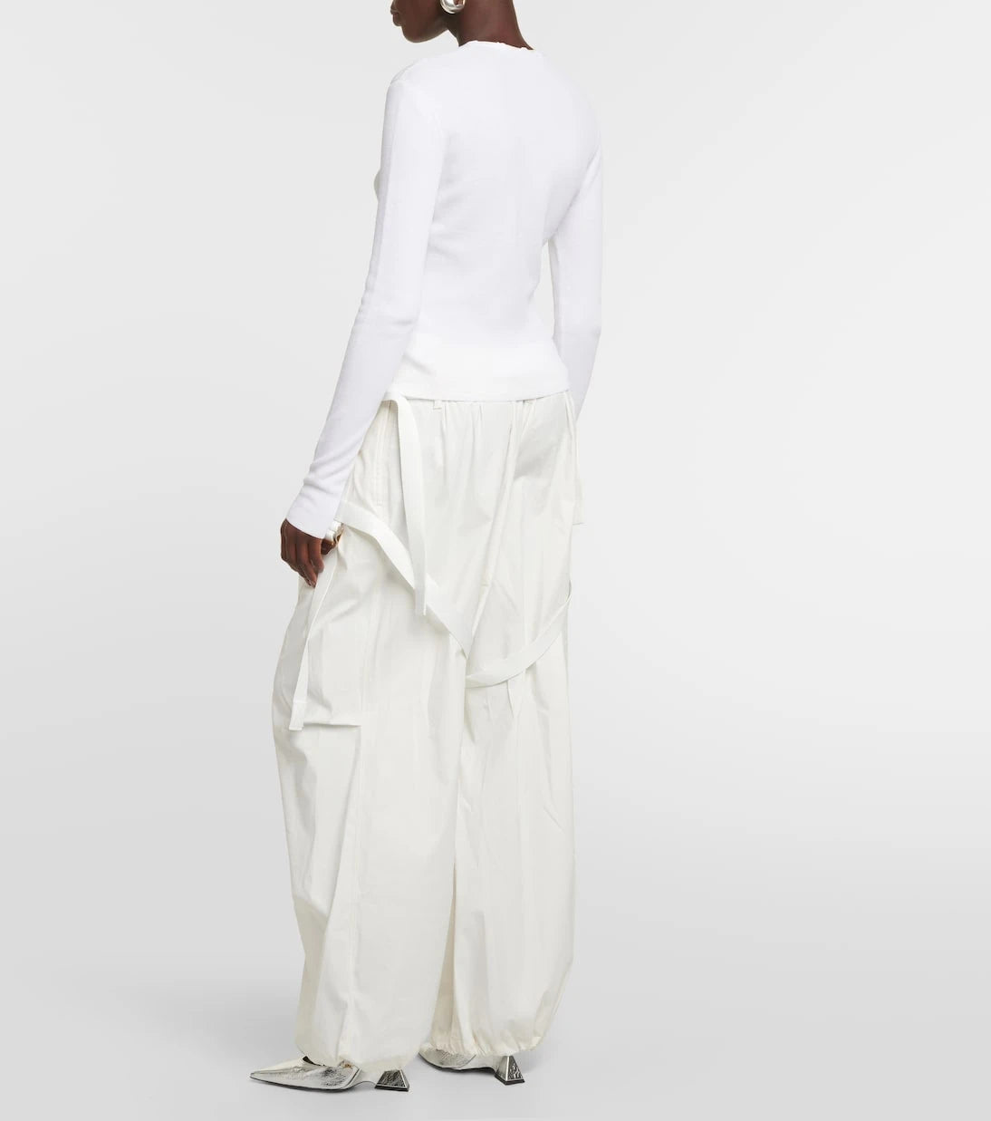 Dion Lee - كارديجان قطني محبوك مضلع برباط
