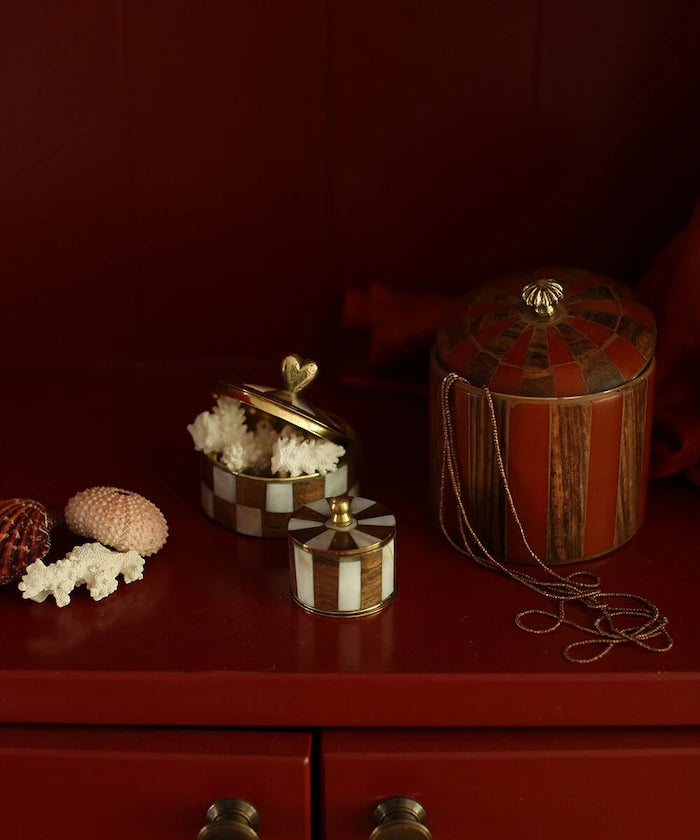 Кутия с капак Doing Goods Piper Striped Circus Box