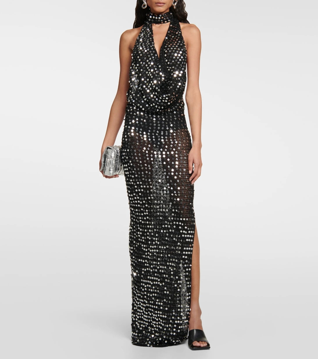 Aya Muse - Bellico sequined halterneck maxi dress