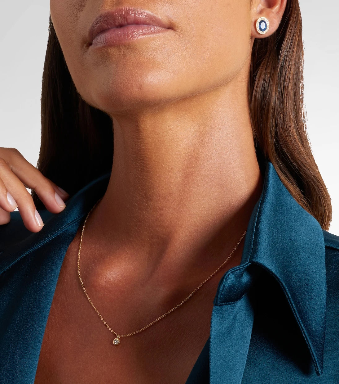 Stone and Strand - Essential 14kt gold choker with diamonds