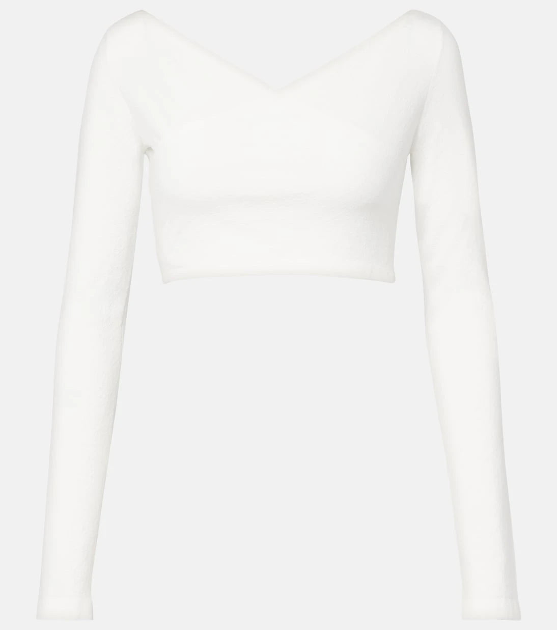 Alaïa - Cotton-blend crêpe wrap top