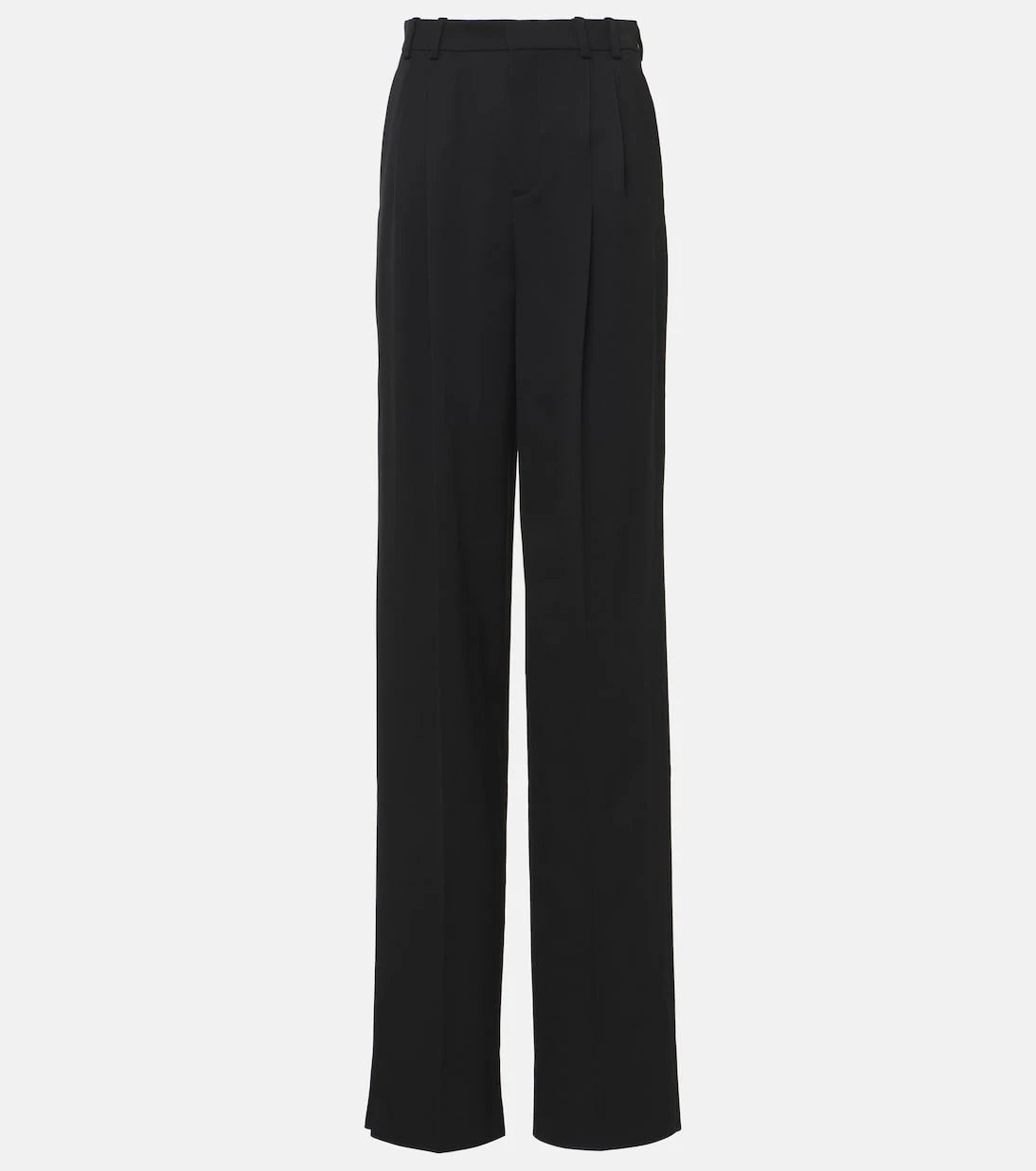 Saint Laurent - High-rise wool wide-leg pants