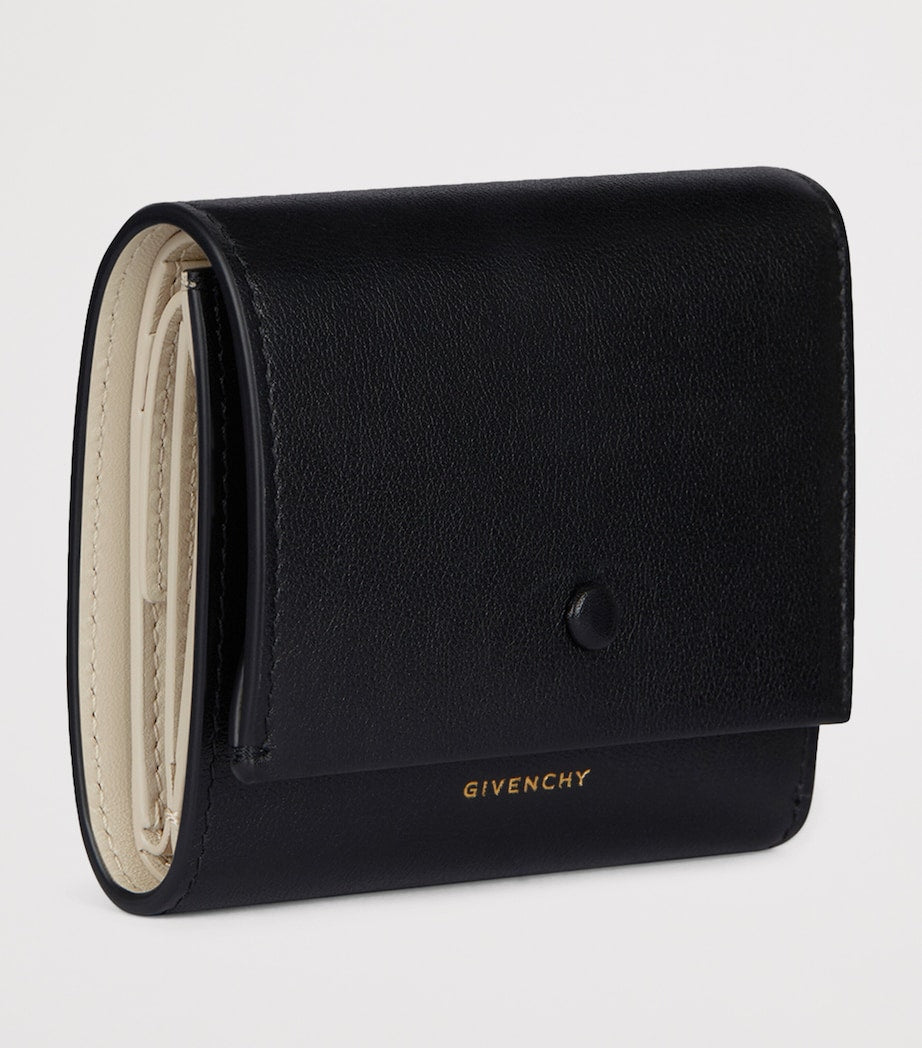 Givenchy Black Leather Mini Day Trifold Wallet