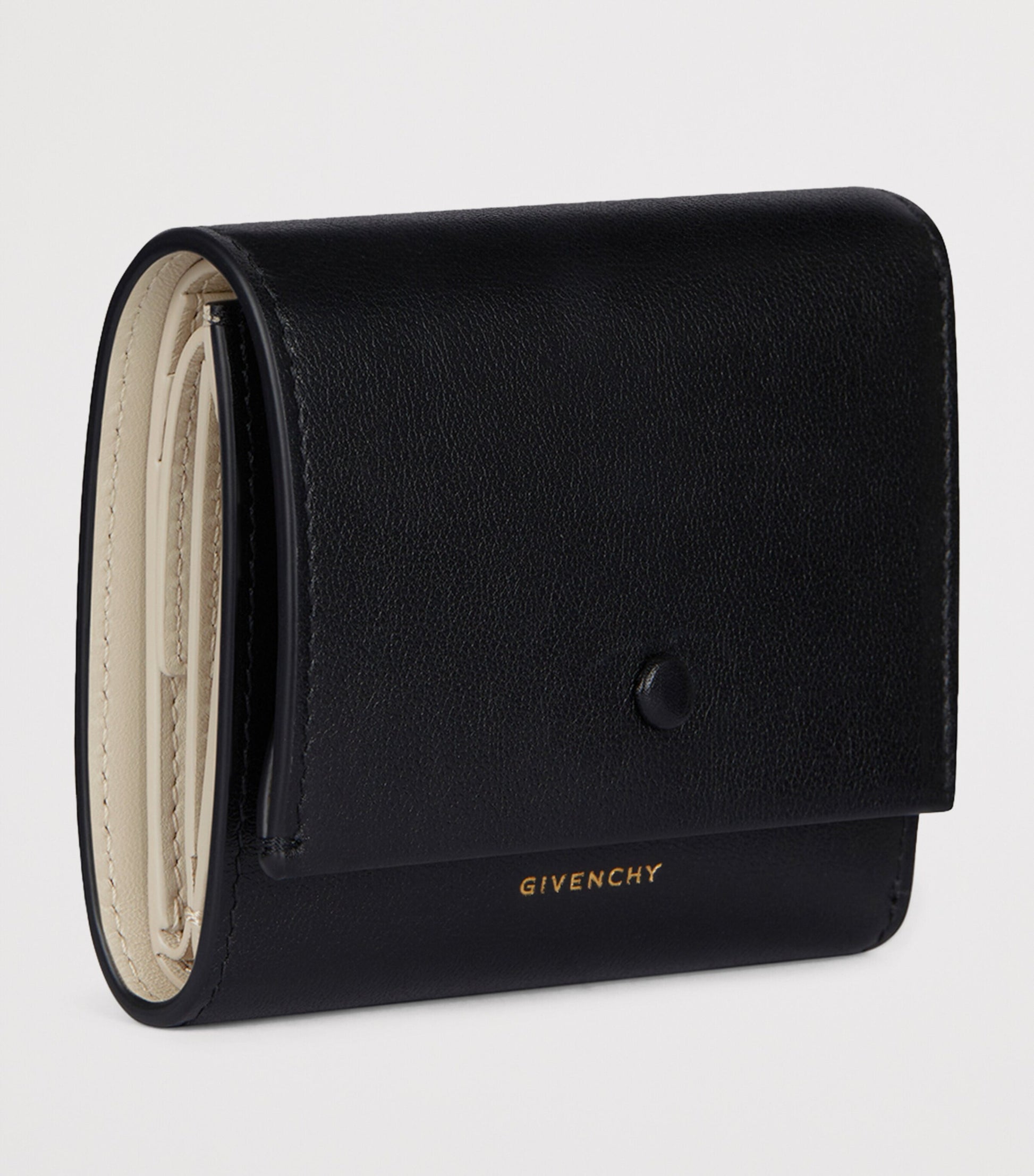Givenchy Black Leather Mini Day Trifold Wallet