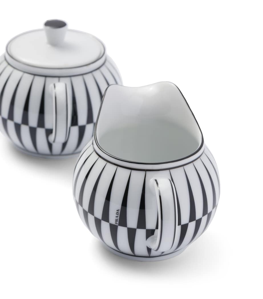 Prada Stripes Creamer Jug and Sugar Pot Set