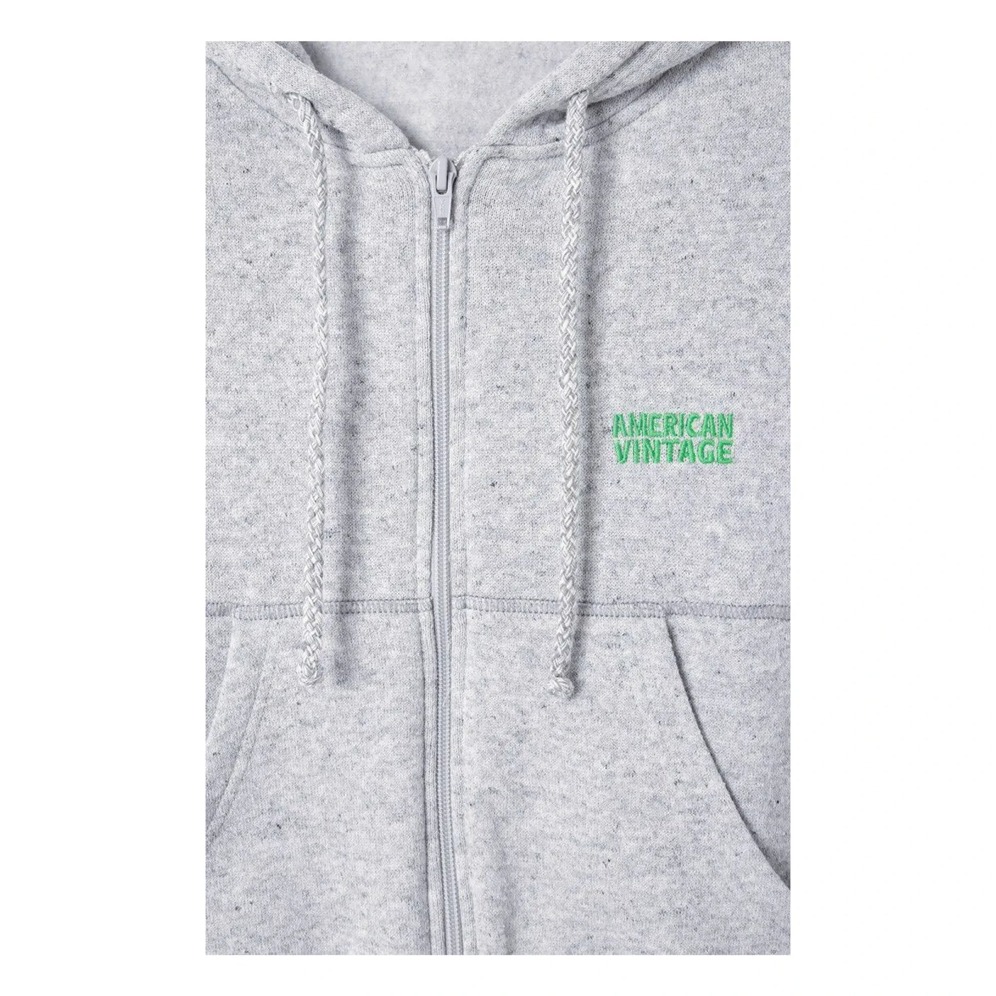 American Vintage - Evona Zipped Sweatshirt | Light eather grey