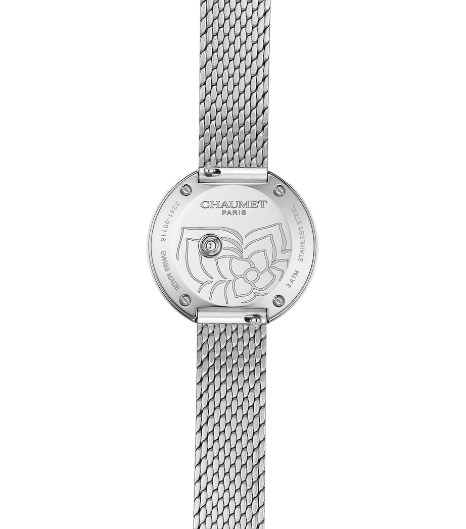 Stainless Steel and Diamond Hortensia Watch 28mm