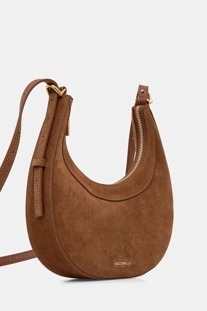 Coccinelle kadın süet crossbody çanta