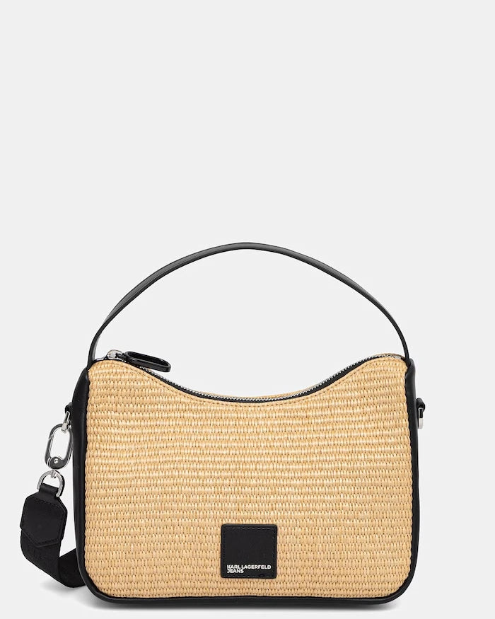 Karl Lagerfeld Jeans örgü kumaştan kadın crossbody çanta