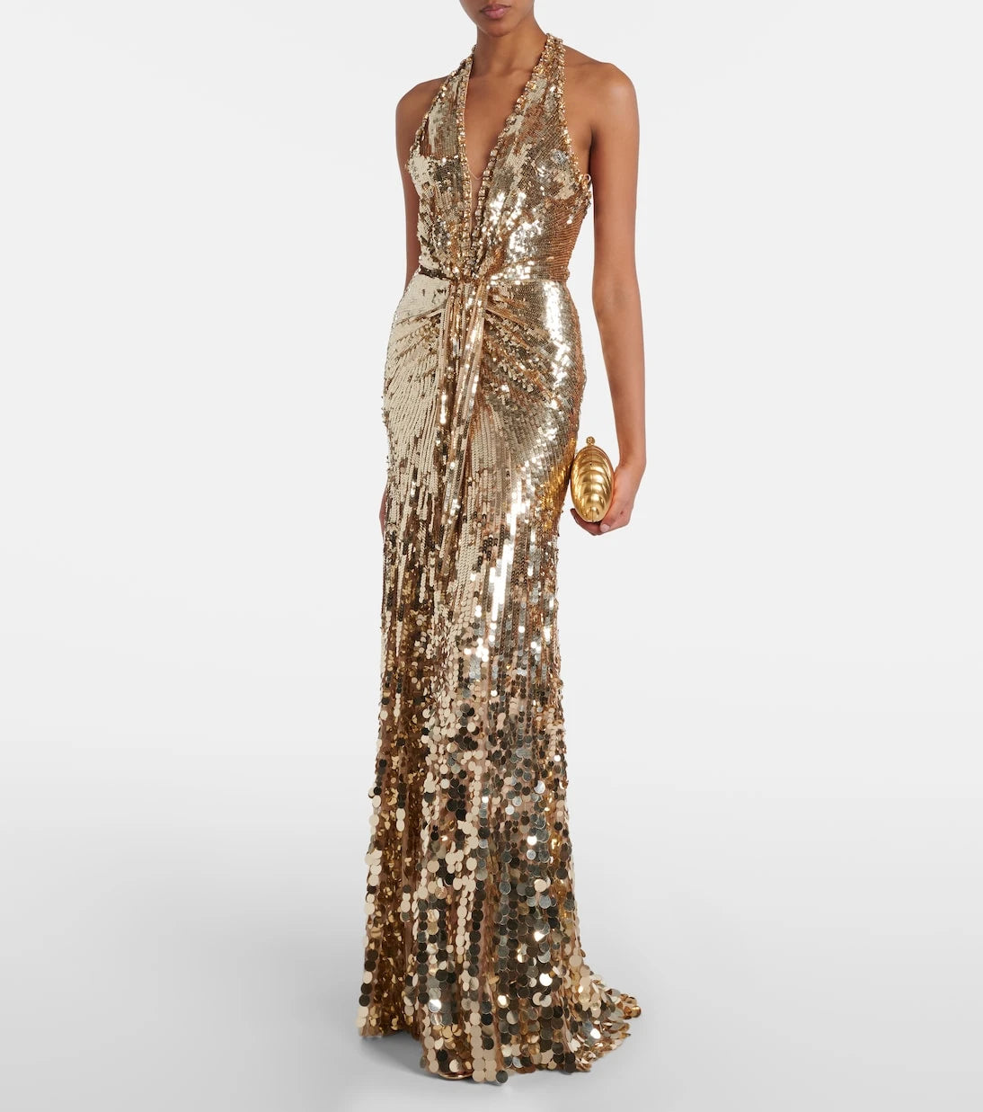 Jenny Packham - Mars gathered sequined gown
