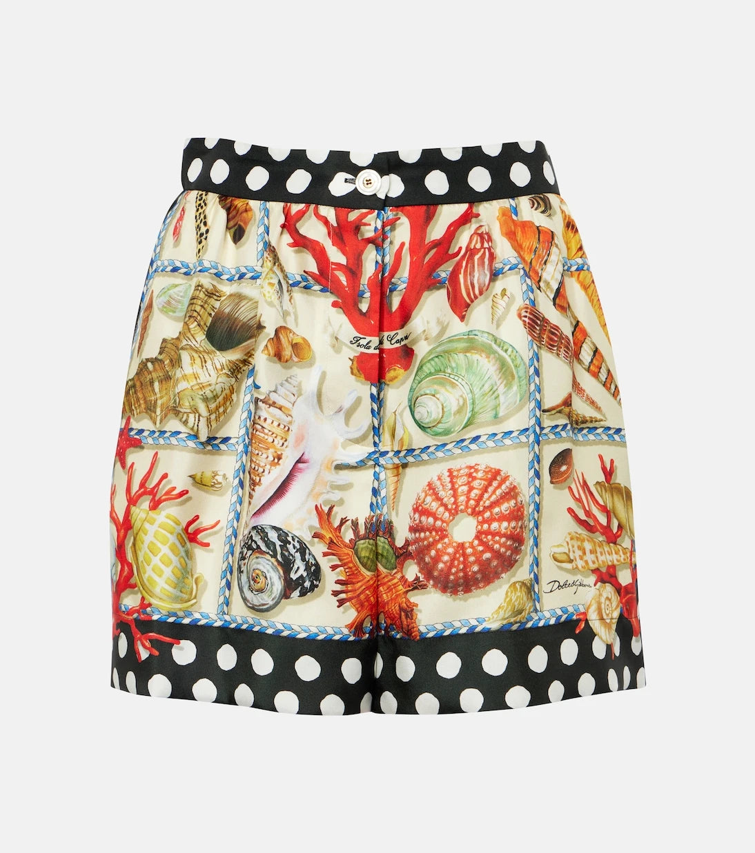 Dolce&Gabbana - Capri printed silk satin shorts
