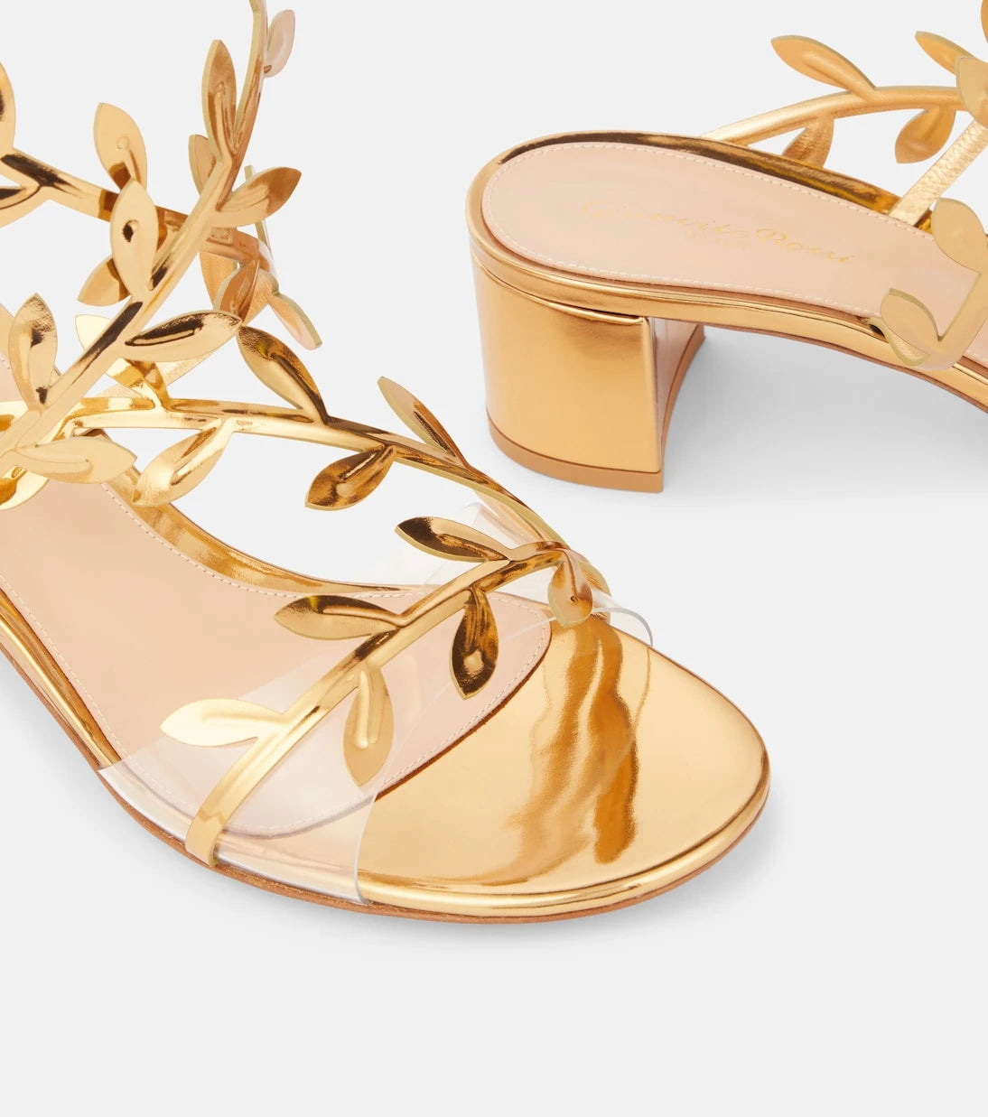 Gianvito Rossi - Flavia mirrored leather sandals