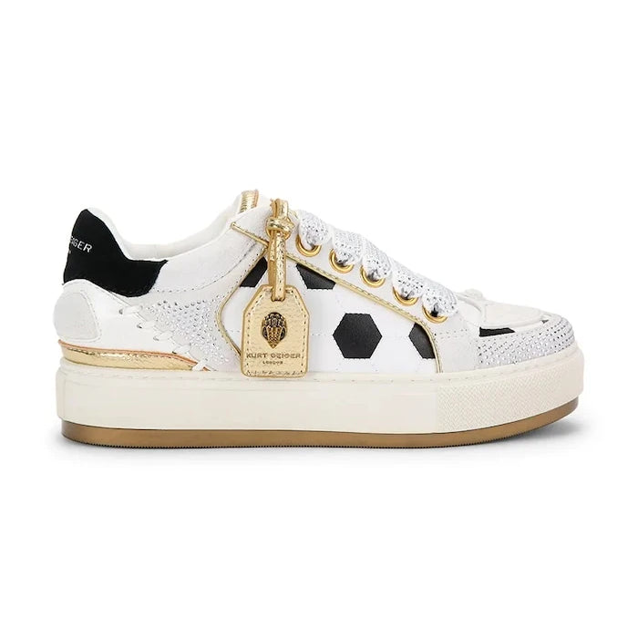 Kurt Geiger London Southbank Footy White/Blk Çocuk Deri Sneakers