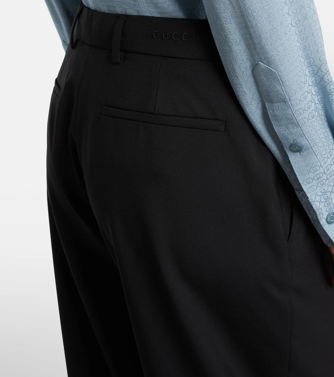 Gucci - High-rise wool straight pants