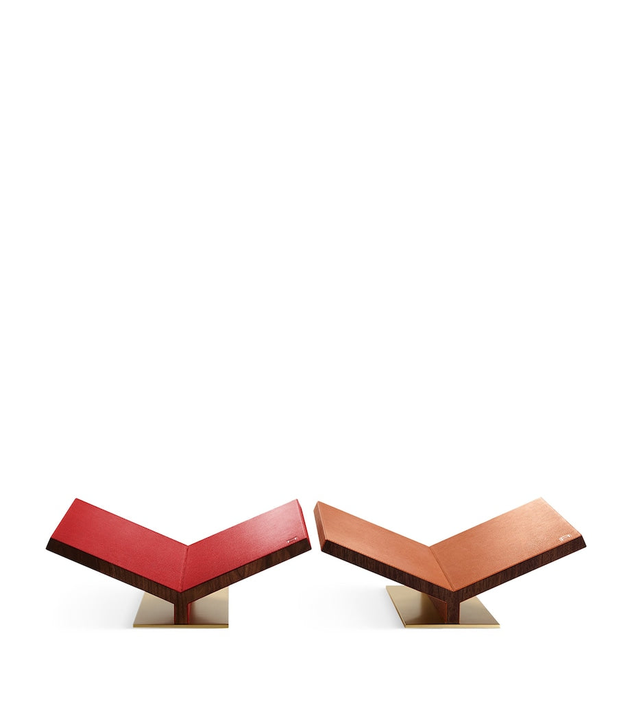 Walnut-Leather Ultimate Collector Bookstand