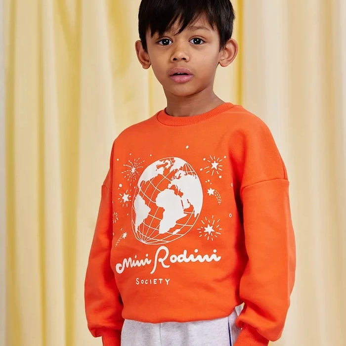 Mini Rodini çocuk pamuklu sweatshirt Mini Rodini society