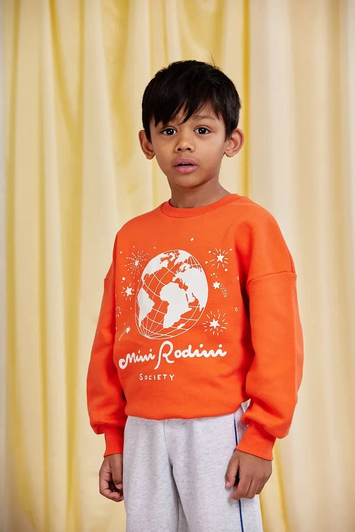 Mini Rodini çocuk pamuklu sweatshirt Mini Rodini society