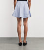 Blue Organic Cotton Stripe Mini Skirt