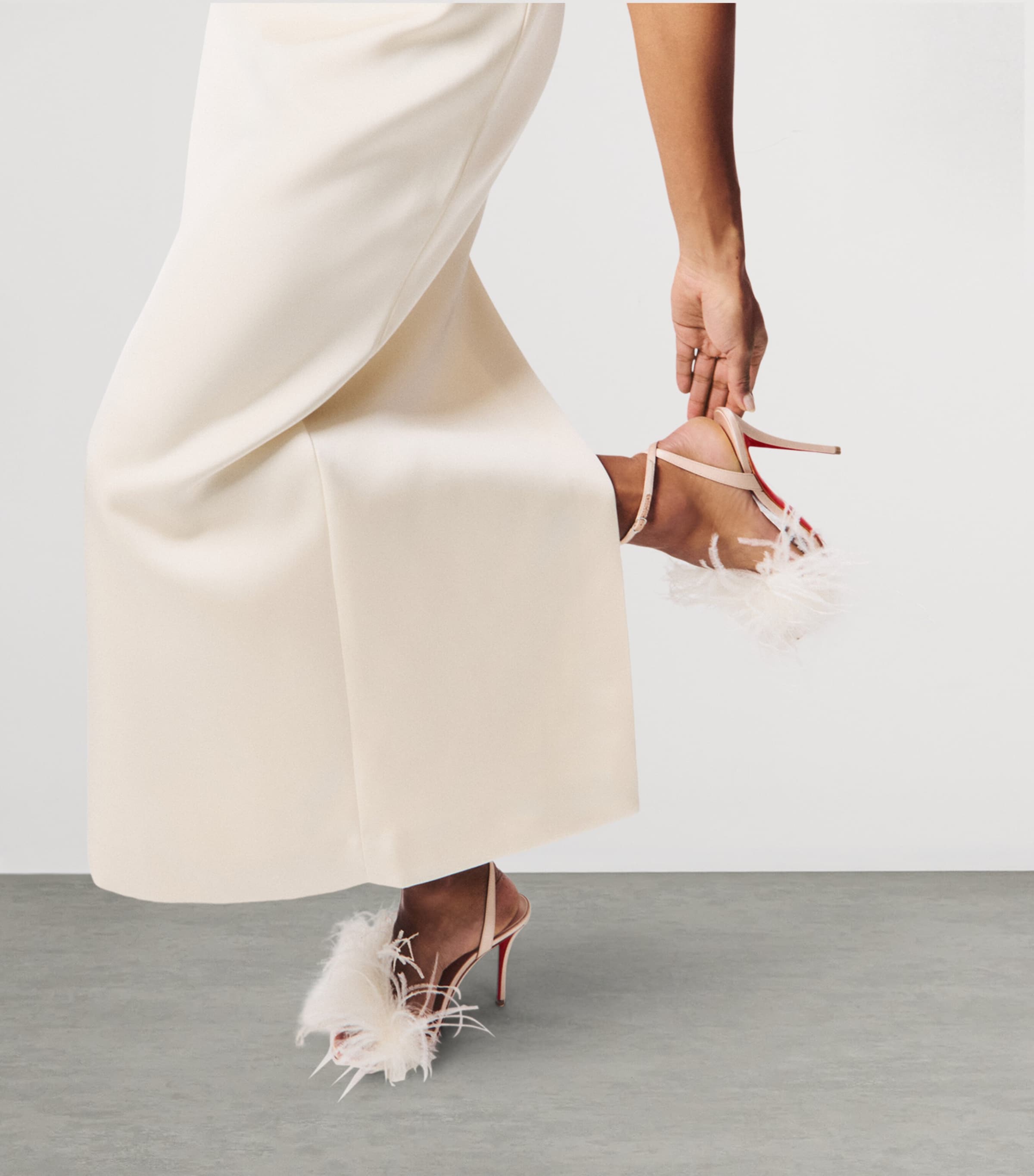 Christian Louboutin Miss Z Poupi Silk Heeled Sandals 100