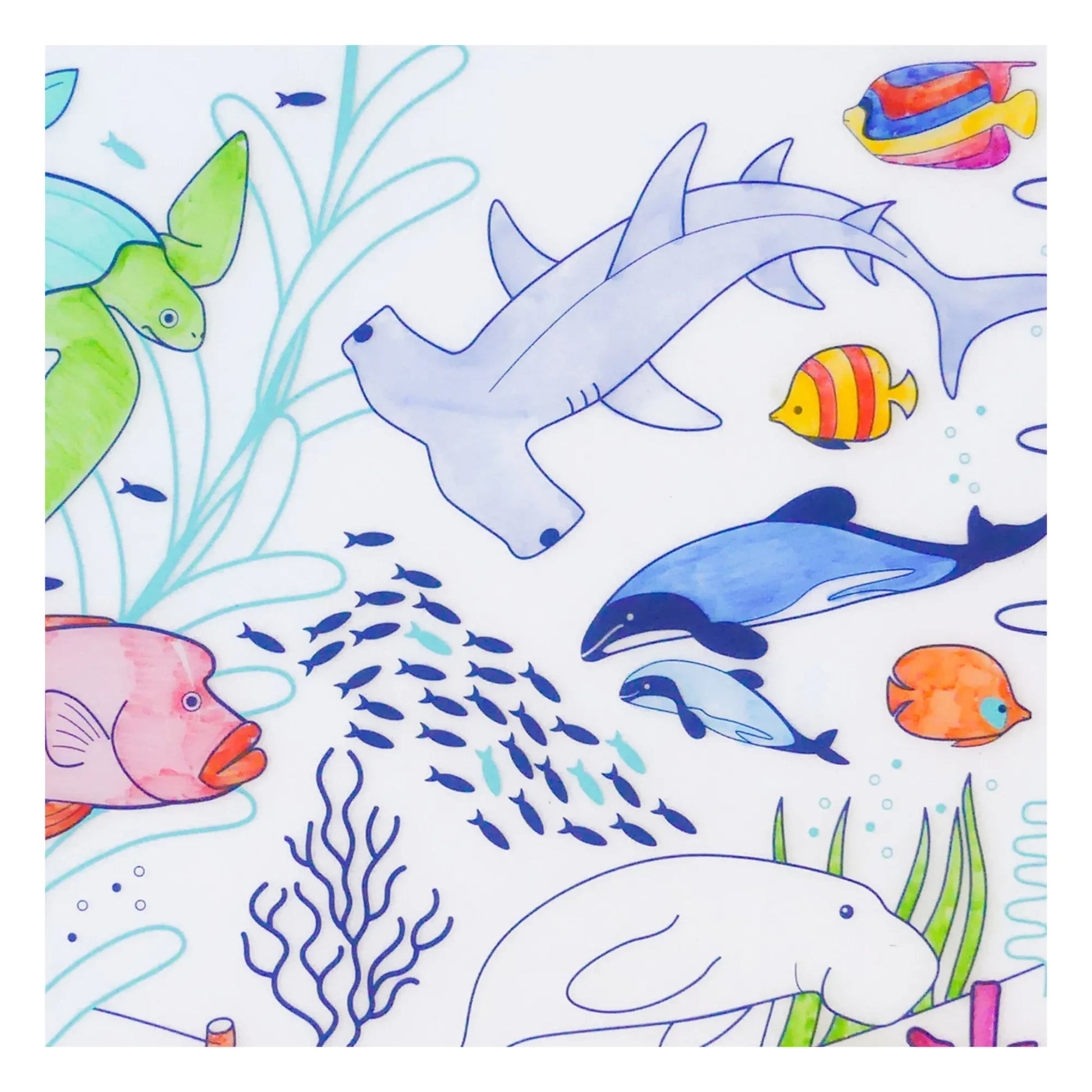 Superpetit - Coral Reef Colouring Placemat
