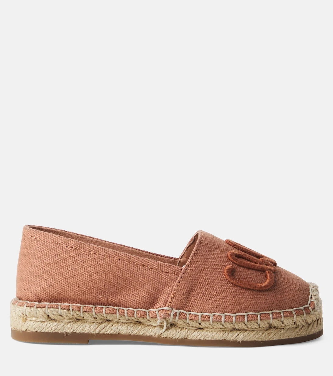 Chloé Kids - Logo leather-trimmed espadrilles