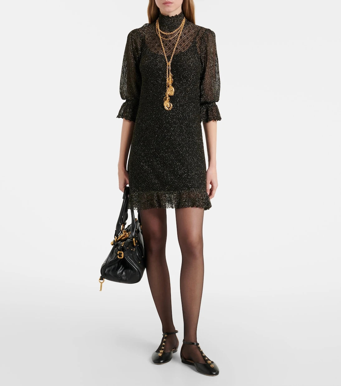 Chloé - Celeste embellished leather flats