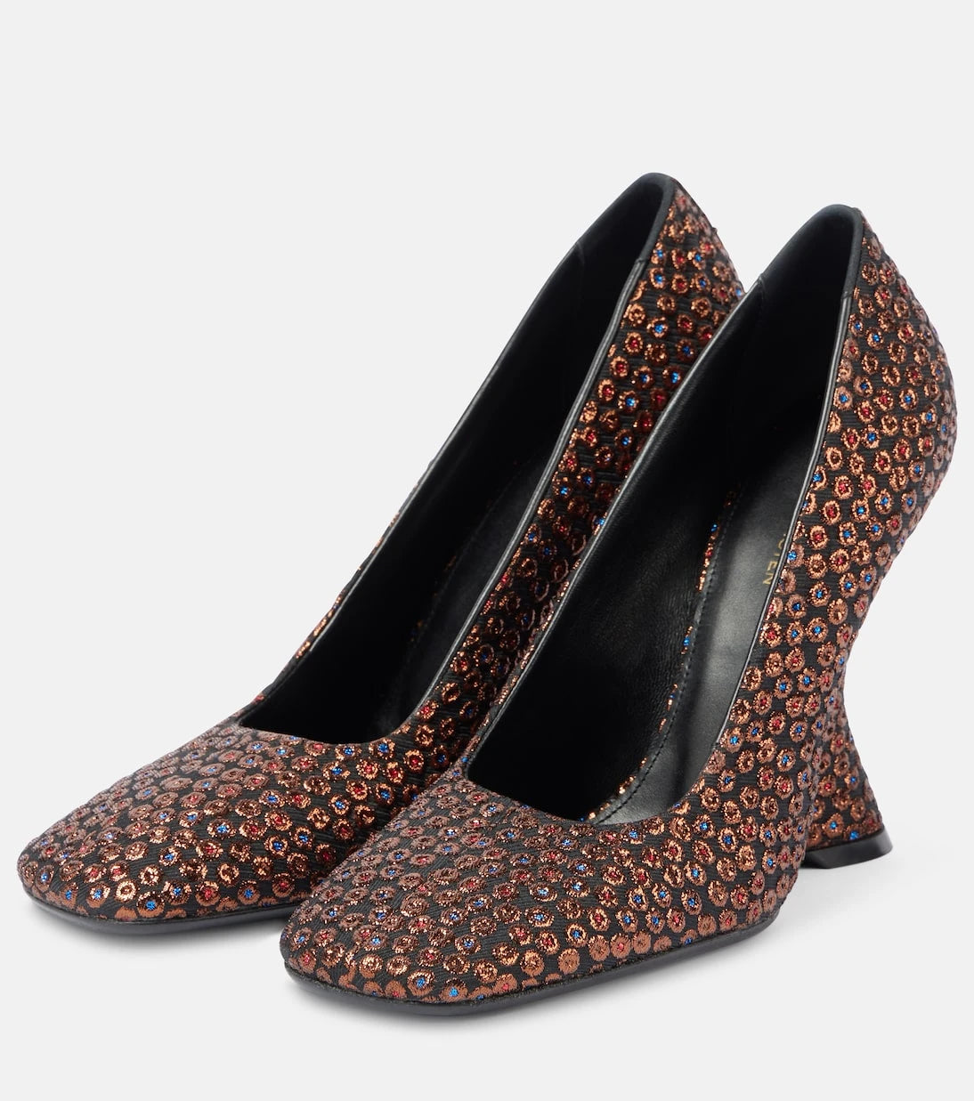 Dries Van Noten - Jacquard wedge pumps
