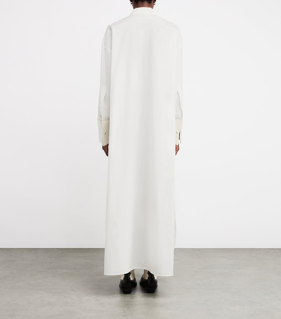 7 For All Mankind White Cotton Shirt Maxi Dress