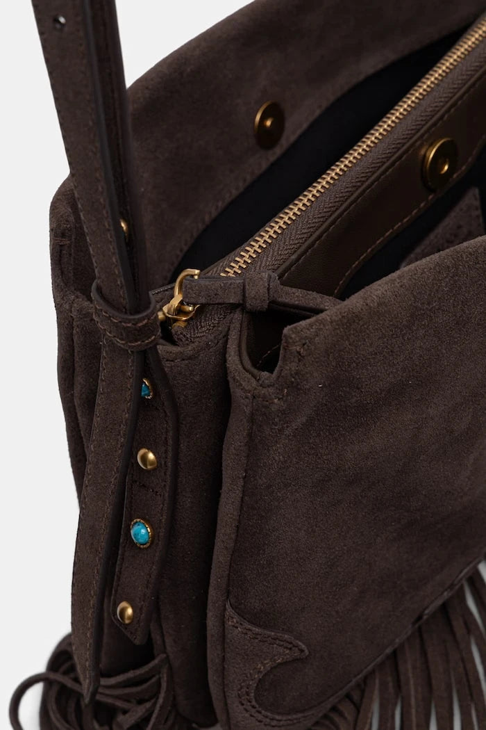 Pinko чанта crossbody дамска от велур