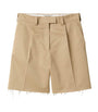 Miu Miu Neutral Cotton Bermuda Shorts