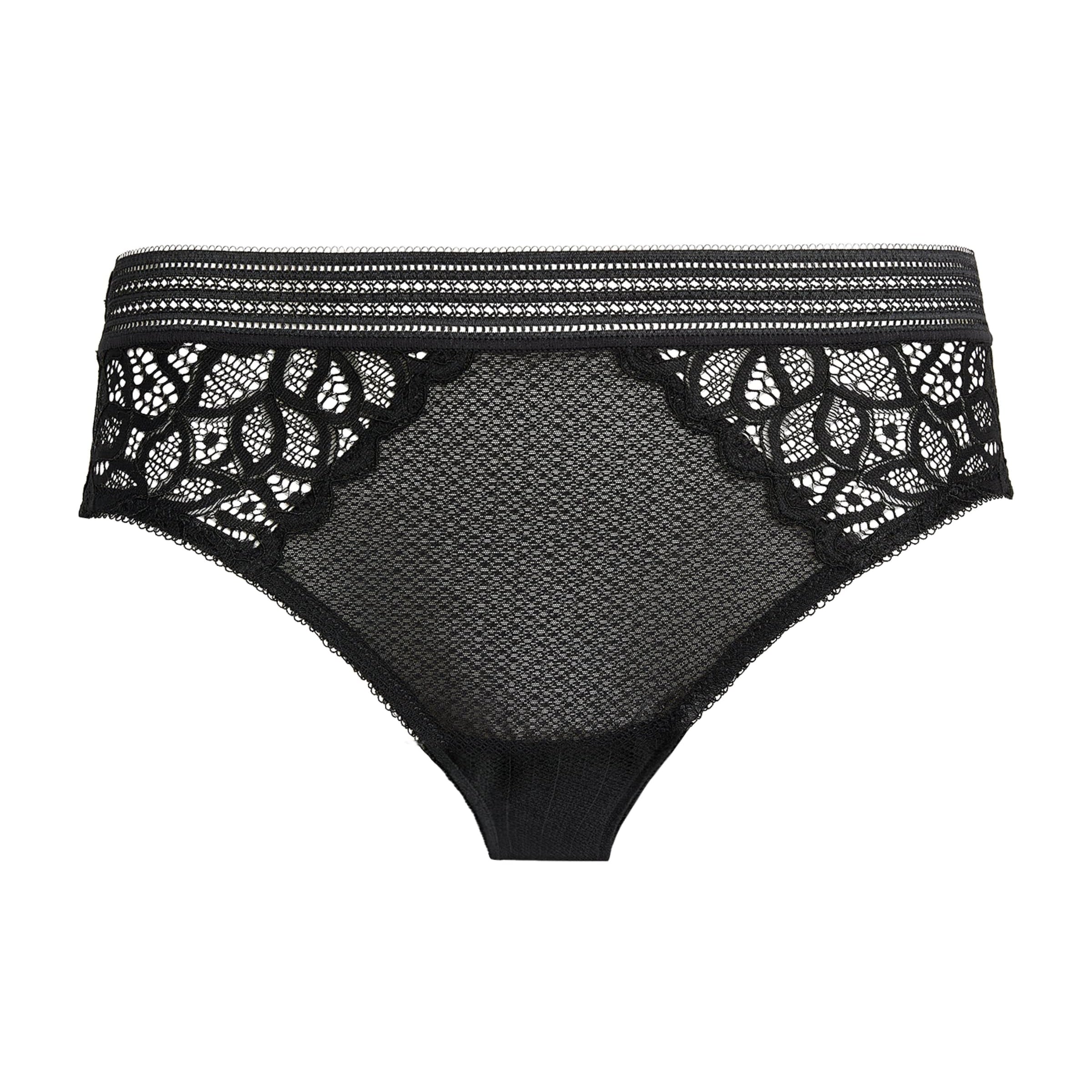 Wacoal Black Lace-Trim Raffine Briefs