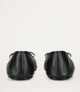 The Row Black Elastic Ballet Flats