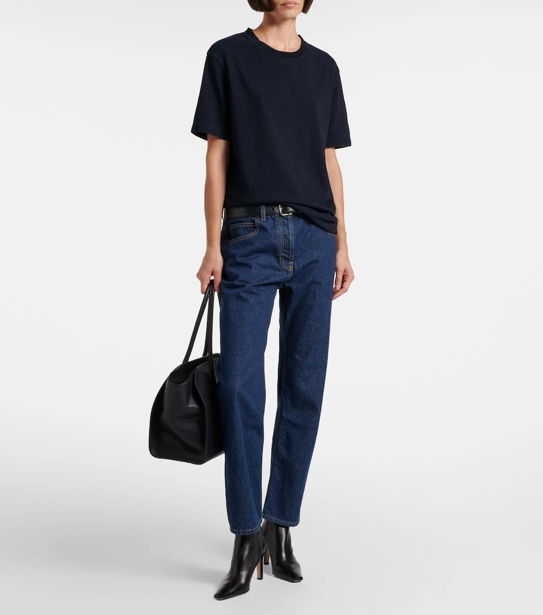 The Row - Carla 80 leather ankle boots