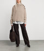 Beige Wool-Cashmere Buttoned Sweater