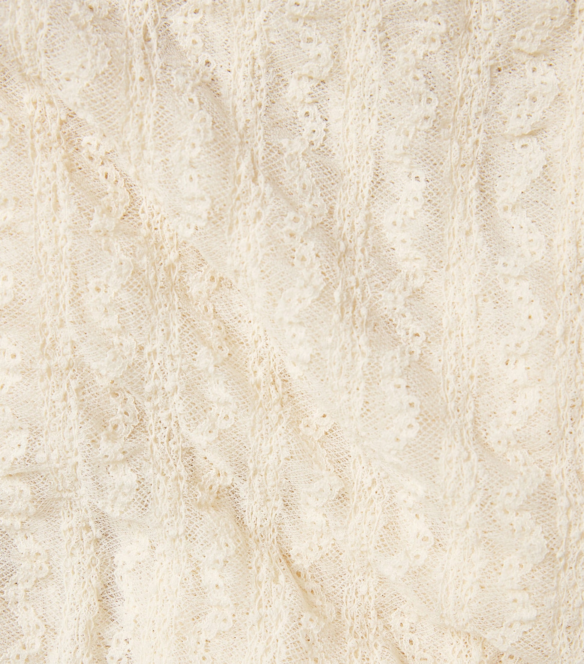 MAX&Co. White Lace Long-Sleeve T-Shirt