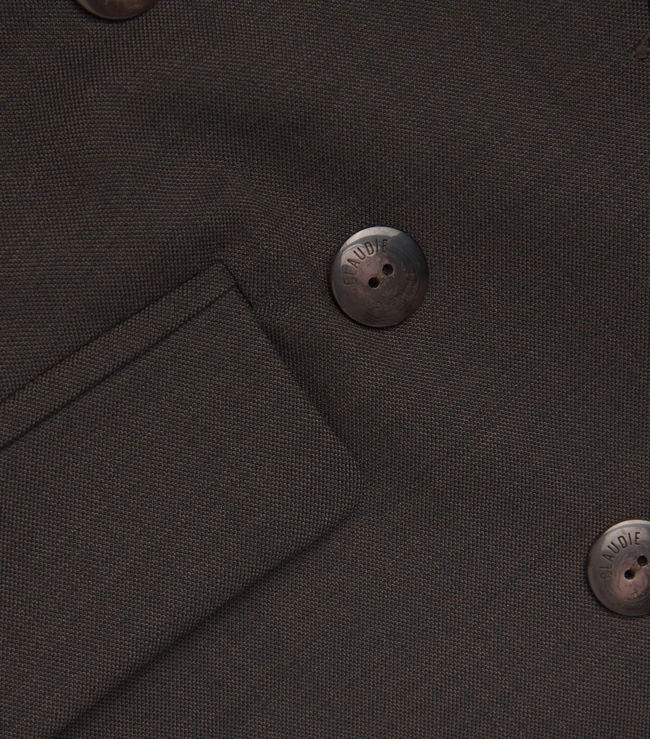 Claudie Pierlot Brown Wool-Blend Mini Skirt