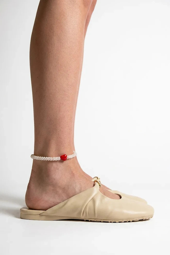 Cream Anklet